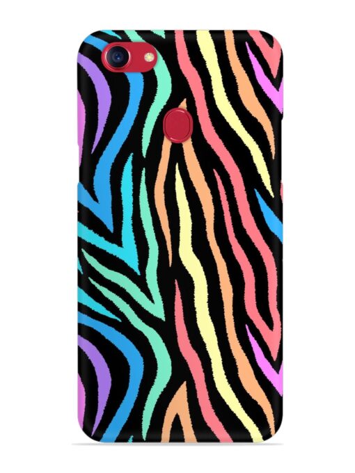 Colorful Abstract Zebra Snap Case for Oppo F5 Zapvi