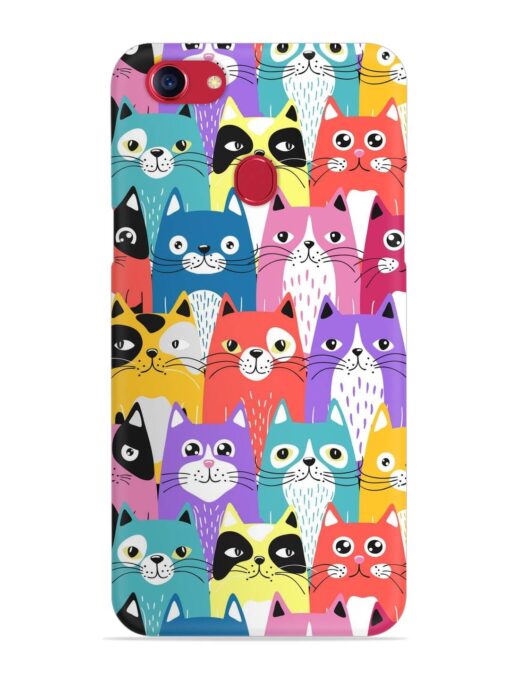 Funny Cartoon Cats Snap Case for Oppo F5 Zapvi