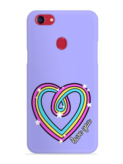 Colorful Rainbow Heart Snap Case for Oppo F5