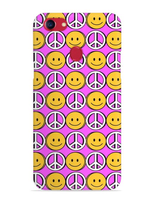 Smiley Face Peace Snap Case for Oppo F5 Zapvi