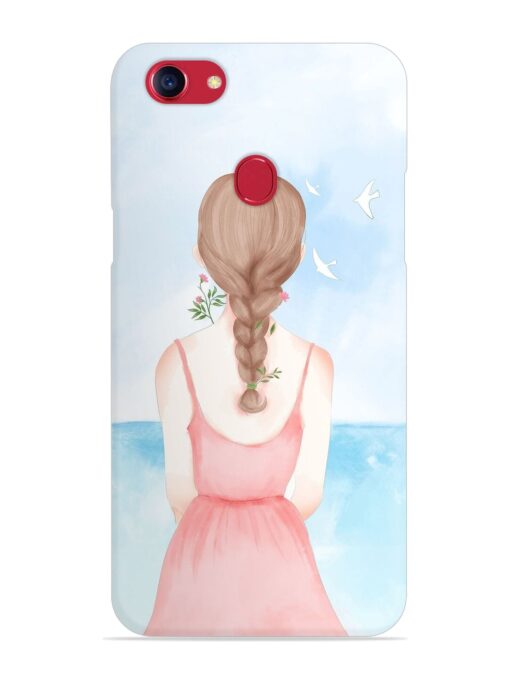 Watercolor Girl Vector Snap Case for Oppo F5 Zapvi