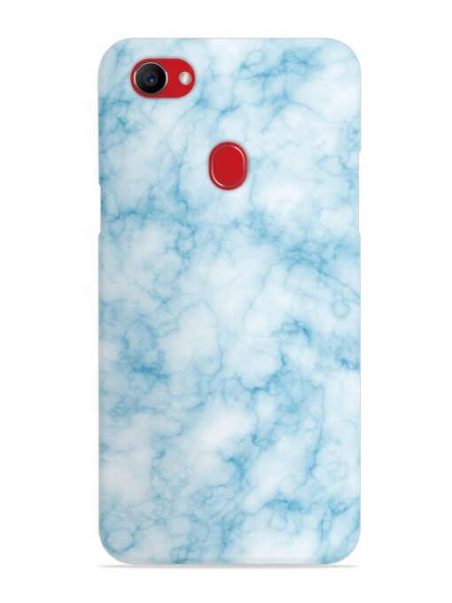 Blue White Natural Marble Snap Case for Oppo F7 Zapvi