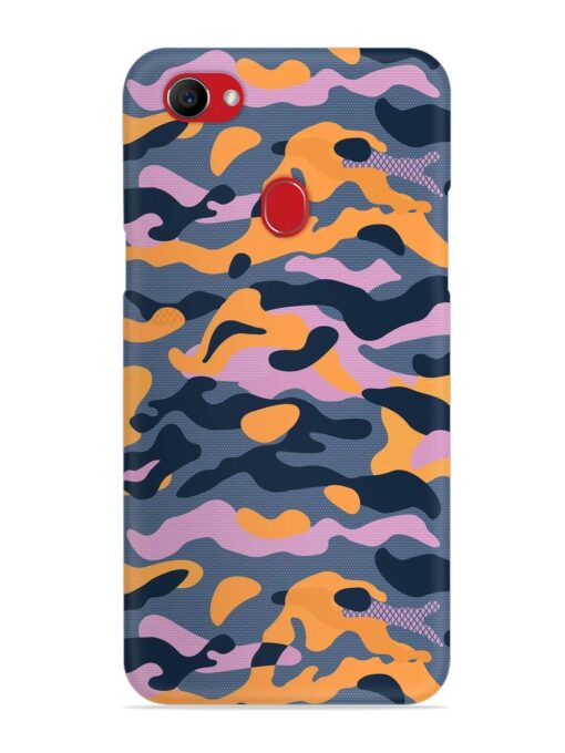 Camouflage Army Military English Orange Art Snap Case for Oppo F7 Zapvi