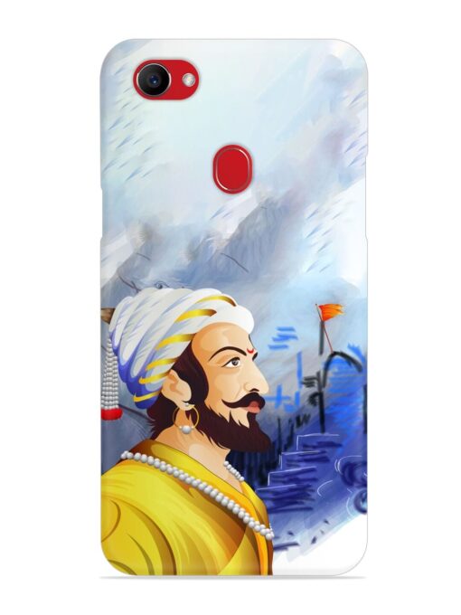 Shivaji Maharaj Color Paint Art Snap Case for Oppo F7 Zapvi