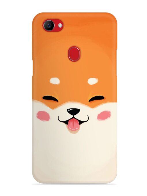 Cute Dog Face Vector Snap Case for Oppo F7 Zapvi