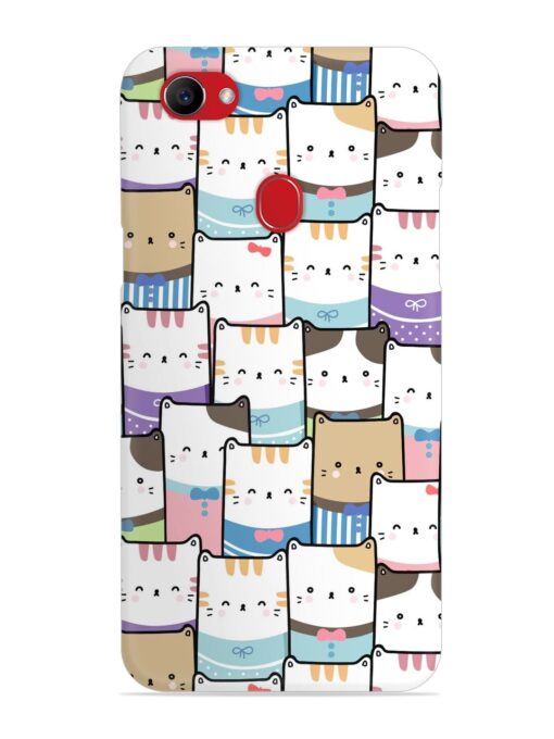 Cute Adorable Cat Snap Case for Oppo F7 Zapvi