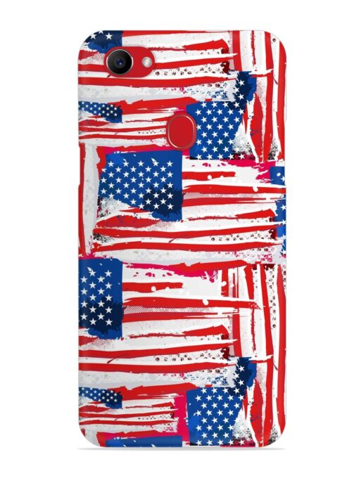 Usa Flag Seamless Snap Case for Oppo F7 Zapvi