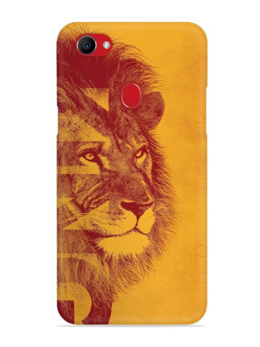 Gold Lion Crown Art Snap Case for Oppo F7