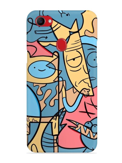 Silly Face Doodle Snap Case for Oppo F7