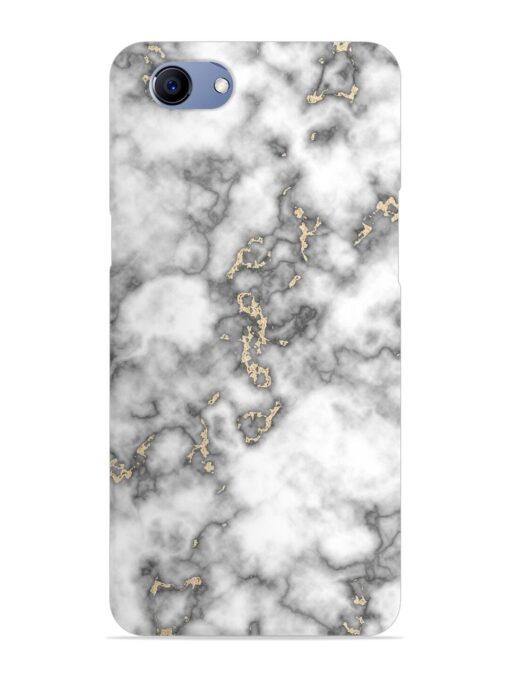 Gray And Gold Marble Snap Case for Oppo F7 Youth Zapvi