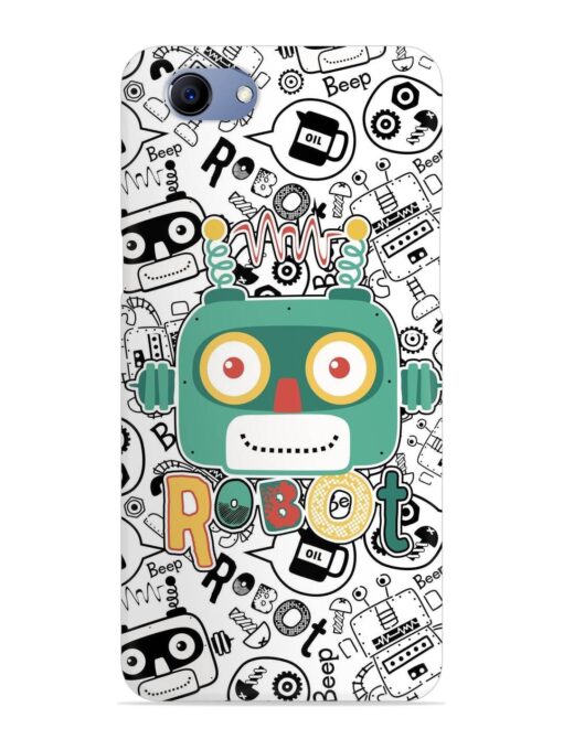 Robot Modern Seamless Pattern Snap Case for Oppo F7 Youth Zapvi