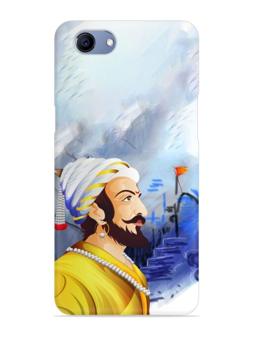 Shivaji Maharaj Color Paint Art Snap Case for Oppo F7 Youth