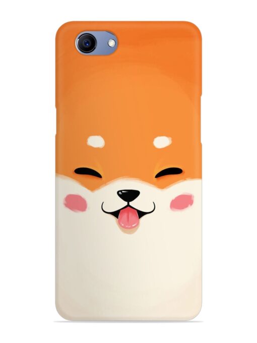 Cute Dog Face Vector Snap Case for Oppo F7 Youth Zapvi