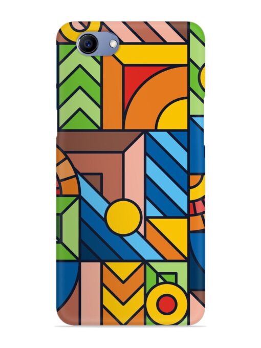 Colorful Geometric Snap Case for Oppo F7 Youth