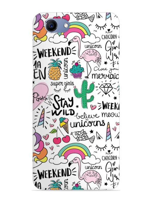 Unicorn Ice Cream Snap Case for Oppo F7 Youth Zapvi