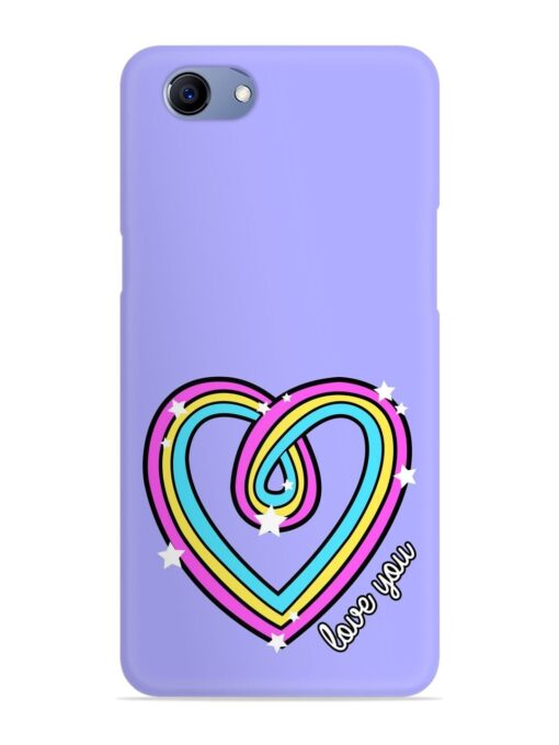 Colorful Rainbow Heart Snap Case for Oppo F7 Youth Zapvi