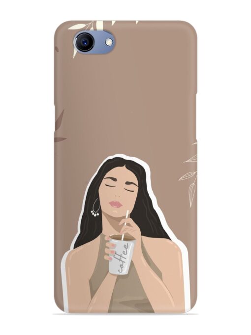 Girl With Coffee Snap Case for Oppo F7 Youth Zapvi