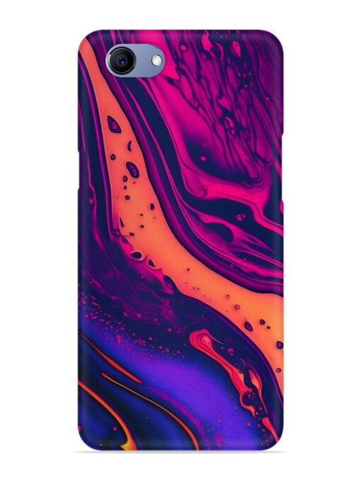 Fluid Blue Pink Art Snap Case for Oppo F7 Youth Zapvi