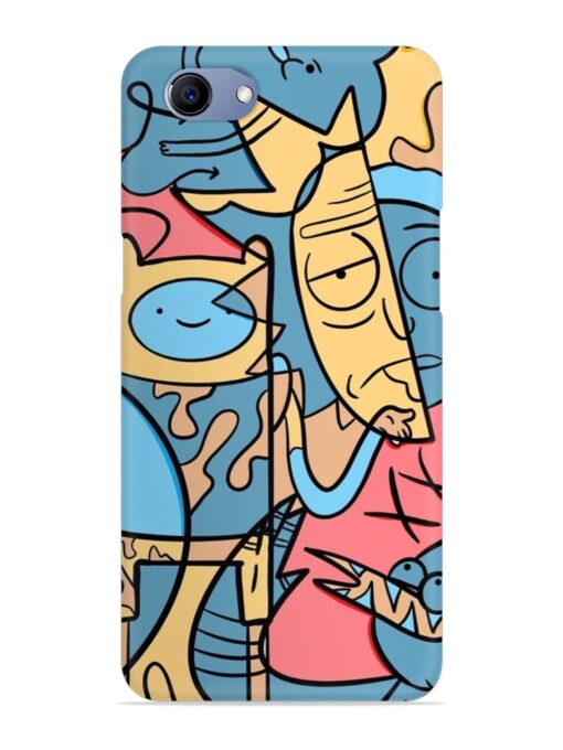 Silly Face Doodle Snap Case for Oppo F7 Youth