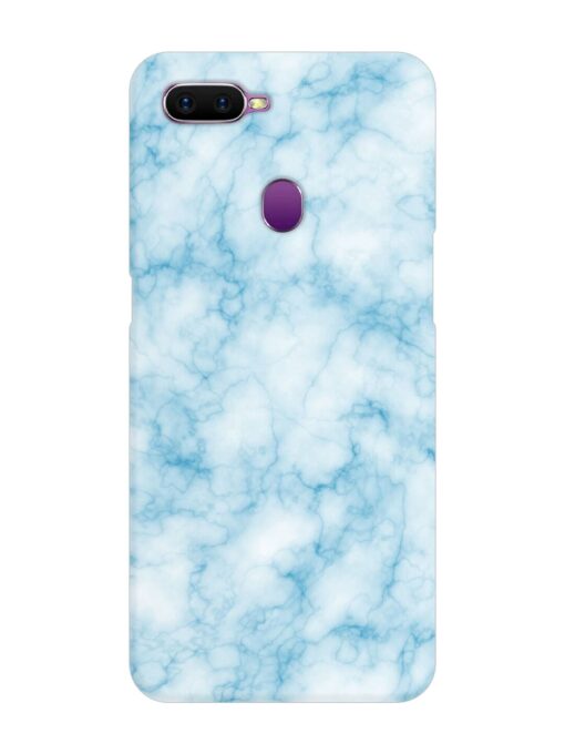 Blue White Natural Marble Snap Case for Oppo F9 Zapvi