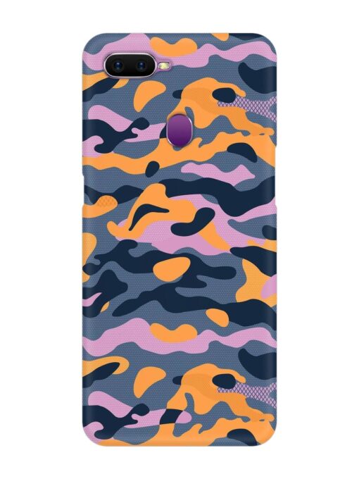 Camouflage Army Military English Orange Art Snap Case for Oppo F9