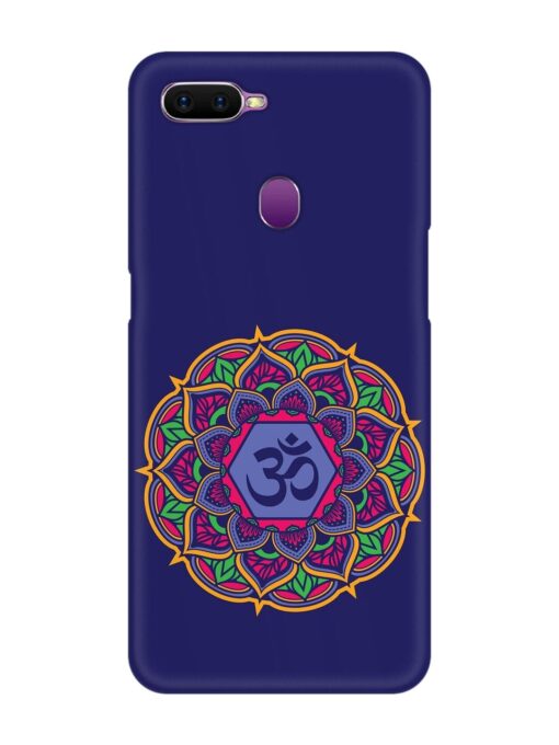 Om Mandala Art Blue Snap Case for Oppo F9 Zapvi