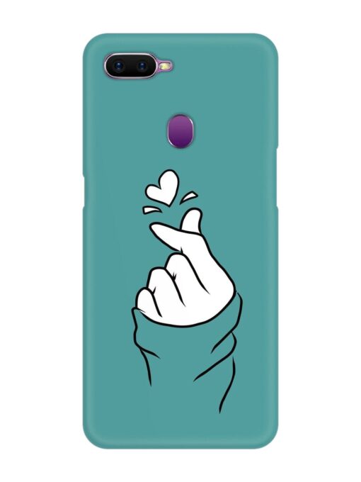 Korean Heart Sign Art Snap Case for Oppo F9 Zapvi