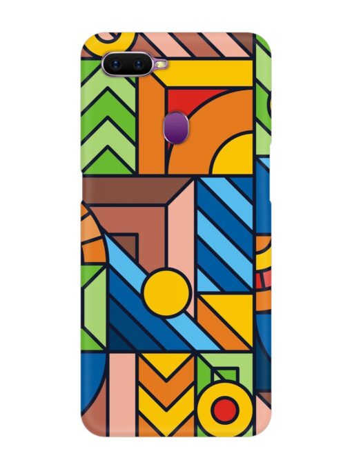 Colorful Geometric Snap Case for Oppo F9