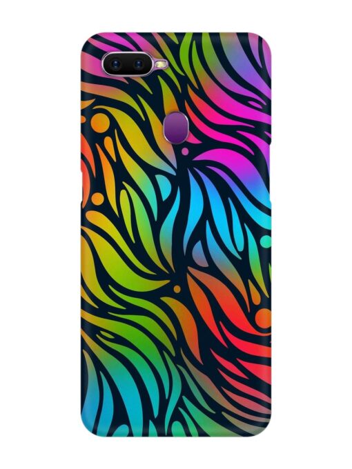 Abstract Leaf Design Snap Case for Oppo F9