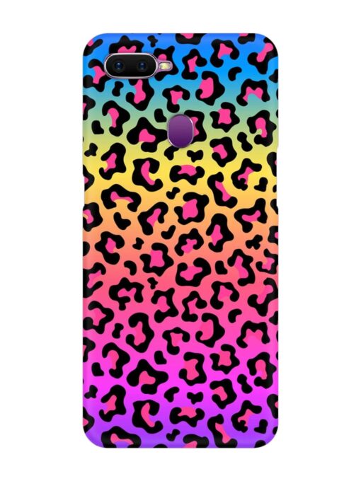 Neon Rainbow Colored Snap Case for Oppo F9 Zapvi