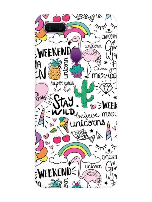 Unicorn Ice Cream Snap Case for Oppo F9 Zapvi