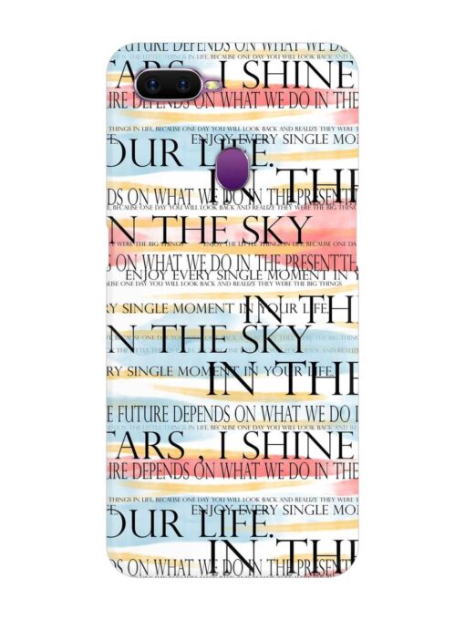 Seamless Slogans Pattern Snap Case for Oppo F9 Zapvi