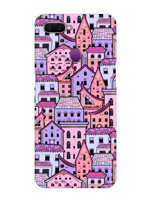 Seamless Pattern Houses Snap Case for Oppo F9