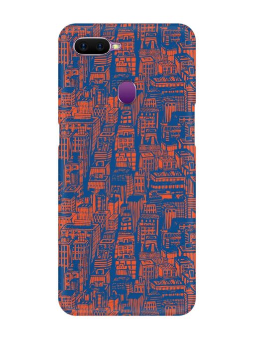 Hand Drawn Seamless Snap Case for Oppo F9 Zapvi