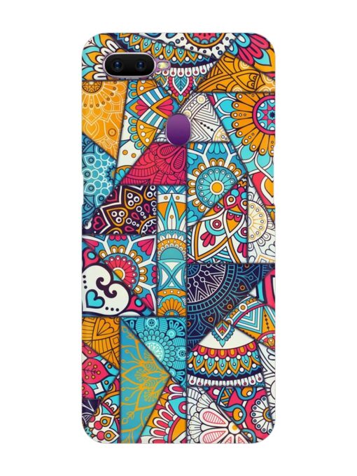 Patchwork Pattern Vintage Snap Case for Oppo F9 Zapvi