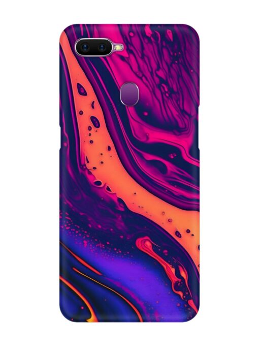 Fluid Blue Pink Art Snap Case for Oppo F9