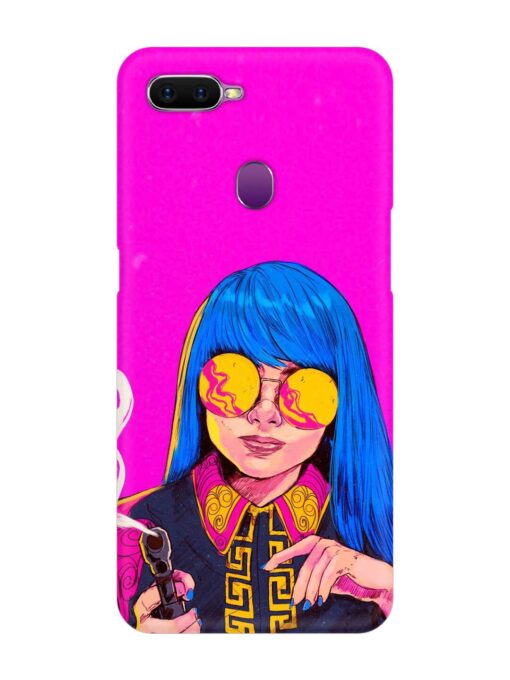 Aesthetic Anime Girl Snap Case for Oppo F9 Zapvi