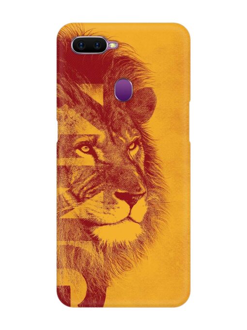 Gold Lion Crown Art Snap Case for Oppo F9 Zapvi