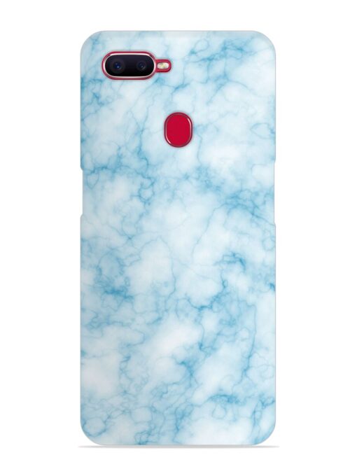 Blue White Natural Marble Snap Case for Oppo F9 Pro Zapvi