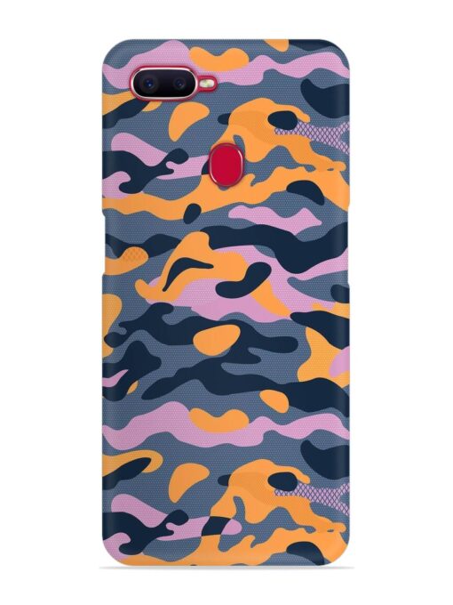 Camouflage Army Military English Orange Art Snap Case for Oppo F9 Pro Zapvi