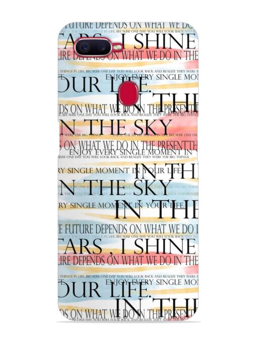 Seamless Slogans Pattern Snap Case for Oppo F9 Pro