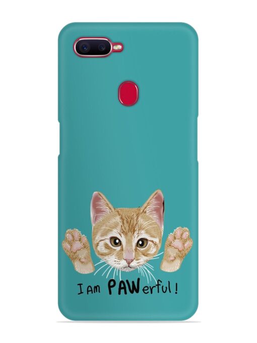 Typography Slogan Cat Snap Case for Oppo F9 Pro