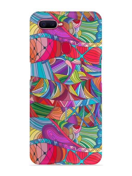 Seamless Patterns Hand Drawn Snap Case for Oppo F9 Pro Zapvi