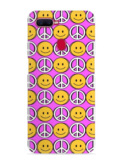 Smiley Face Peace Snap Case for Oppo F9 Pro