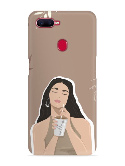 Girl With Coffee Snap Case for Oppo F9 Pro