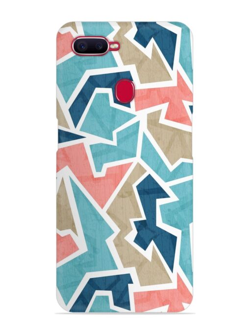 Vintage Geometric Triangle Snap Case for Oppo F9 Pro