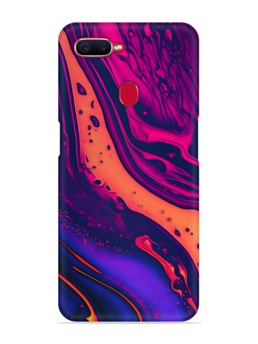 Fluid Blue Pink Art Snap Case for Oppo F9 Pro