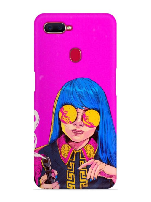 Aesthetic Anime Girl Snap Case for Oppo F9 Pro Zapvi