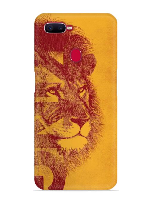 Gold Lion Crown Art Snap Case for Oppo F9 Pro Zapvi