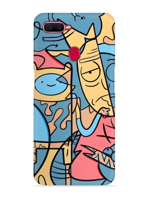 Silly Face Doodle Snap Case for Oppo F9 Pro